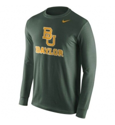 Baylor Bears Nike Cotton Logo Long Sleeves T-Shirt Green