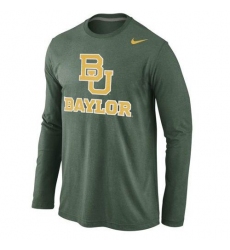 Baylor Bears Nike Logo Cotton Long Sleeves T-Shirt Green