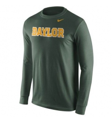 Baylor Bears Nike Wordmark Long Sleeves T-Shirt Green