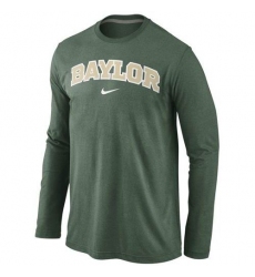 Baylor Bears Nike Wordmark Long Sleeves T-Shirt Green_1