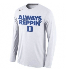 Duke Blue Devils Nike Always Reppin' Long Sleeves Legend Bench Performance T-Shirt White