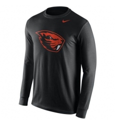 Oregon State Beavers Nike Cotton Logo Long Sleeves T-Shirt Blue