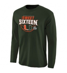 Miami Hurricanes 2016 NCAA Men's Sweet 16 Sweet Play Long Sleeves T-Shirt Green