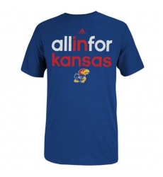 Kansas Jayhawks Adidas All In For T-Shirt Royal Blue