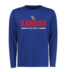 Kansas Jayhawks Custom Sport Wordmark Long Sleeves T-Shirt Royal