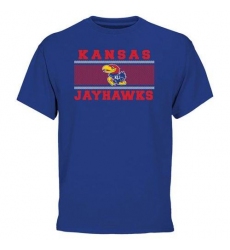 Kansas Jayhawks Micro Mesh T-Shirt Royal Blue