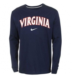 Virginia Cavaliers Nike Wordmark Long Sleeves T-Shirt Navy Blue