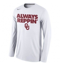 Oklahoma Sooners Nike Always Reppin' Long Sleeves Legend Bench Performance T-Shirt White