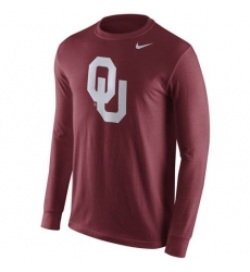 Oklahoma Sooners Nike Cotton Logo Long Sleeves T-Shirt Crimson