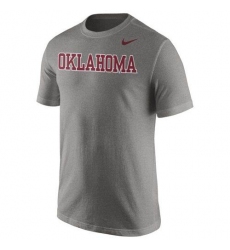 Oklahoma Sooners Nike Wordmark T-Shirt Heather Gray