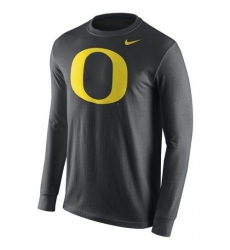 Oregon Ducks Nike Cotton Logo Long Sleeves T-Shirt Anthracite