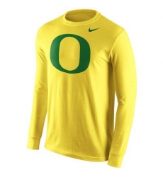 Oregon Ducks Nike Cotton Logo Long Sleeves T-Shirt Yellow