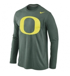 Oregon Ducks Nike Logo Cotton Long Sleeves T-Shirt Green