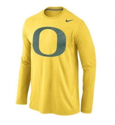 Oregon Ducks Nike Logo Cotton Long Sleeves T-Shirt Yellow