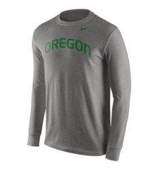 Oregon Ducks Nike Wordmark Long Sleeves T-Shirt Gray