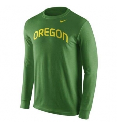 Oregon Ducks Nike Wordmark Long Sleeves T-Shirt Green