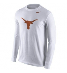 Texas Longhorns Nike Cotton Logo Long Sleeves T-Shirt White