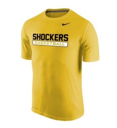 Wichita State Shockers Nike Basketball Legend Practice Performance T-Shirt Yellow