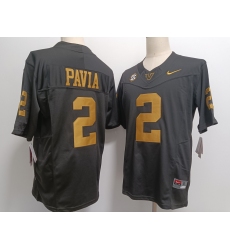 Men's Vanderbilt Commodores #2 Diego Pavia Black Gold FUSE College Football Jersey