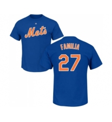 MLB Nike New York Mets #27 Jeurys Familia Royal Blue Name & Number T-Shirt