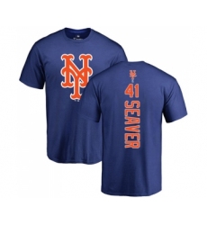 MLB Nike New York Mets #41 Tom Seaver Royal Blue Backer T-Shirt