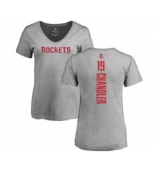 Basketball Women's Houston Rockets #19 Tyson Chandler Ash Backer T-Shirt