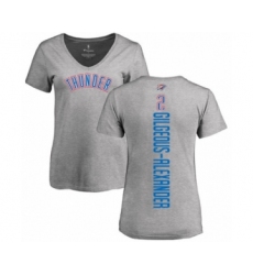 Basketball Women's Oklahoma City Thunder #2 Shai Gilgeous-Alexander Ash Backer T-Shirt
