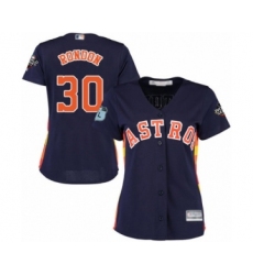 Women's Houston Astros #30 Hector Rondon Authentic Navy Blue Alternate Cool Base 2019 World Series Bound Baseball Jersey