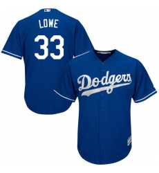 Youth Majestic Los Angeles Dodgers #33 Mark Lowe Replica Royal Blue Alternate Cool Base MLB Jersey