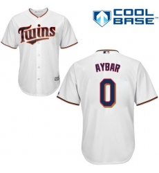 Youth Majestic Minnesota Twins #0 Erick Aybar Replica White Home Cool Base MLB Jersey