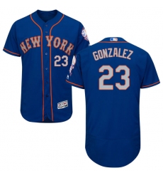 Men's Majestic New York Mets #23 Adrian Gonzalez Royal/Gray Alternate Flex Base Authentic Collection MLB Jersey