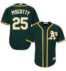 Youth Majestic Oakland Athletics #25 Stephen Piscotty Authentic Green Alternate 1 Cool Base MLB Jersey