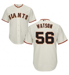 Men's Majestic San Francisco Giants #56 Tony Watson Replica Cream Home Cool Base MLB Jersey