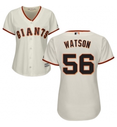 Women's Majestic San Francisco Giants #56 Tony Watson Authentic Cream Home Cool Base MLB Jersey