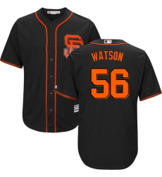 Youth Majestic San Francisco Giants #56 Tony Watson Replica Black Alternate Cool Base MLB Jersey