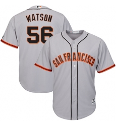Youth Majestic San Francisco Giants #56 Tony Watson Replica Grey Road Cool Base MLB Jersey