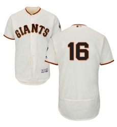 Men's Majestic San Francisco Giants #16 Austin Jackson Cream Home Flex Base Authentic Collection MLB Jersey