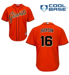 Men's Majestic San Francisco Giants #16 Austin Jackson Replica Orange Alternate Cool Base MLB Jersey