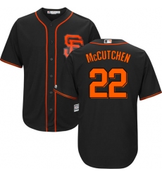 Men's Majestic San Francisco Giants #22 Andrew McCutchen Replica Black Alternate Cool Base MLB Jersey