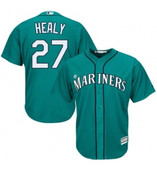 Youth Majestic Seattle Mariners #27 Ryon Healy Replica Teal Green Alternate Cool Base MLB Jersey