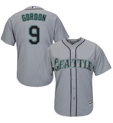 Youth Majestic Seattle Mariners #9 Dee Gordon Replica Grey Road Cool Base MLB Jersey