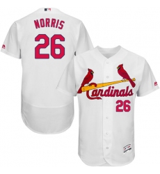 Men's Majestic St. Louis Cardinals #26 Bud Norris White Home Flex Base Authentic Collection MLB Jersey