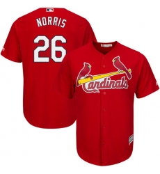 Youth Majestic St. Louis Cardinals #26 Bud Norris Authentic Red Alternate Cool Base MLB Jersey