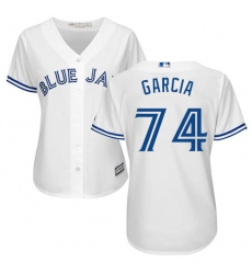 Women's Majestic Toronto Blue Jays #74 Jaime Garcia Authentic White Home MLB Jersey