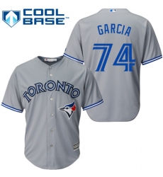 Youth Majestic Toronto Blue Jays #74 Jaime Garcia Authentic Grey Road MLB Jersey