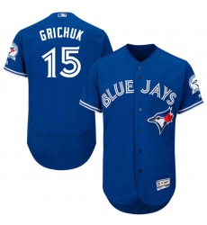 Men's Majestic Toronto Blue Jays #15 Randal Grichuk Royal Blue Alternate Flex Base Authentic Collection MLB Jersey
