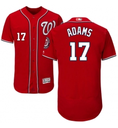 Men's Majestic Washington Nationals #17 Matt Adams Red Alternate Flex Base Authentic Collection MLB Jersey