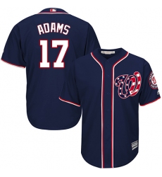 Men's Majestic Washington Nationals #17 Matt Adams Replica Navy Blue Alternate 2 Cool Base MLB Jersey