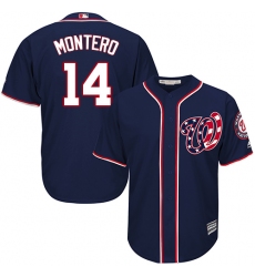 Youth Majestic Washington Nationals #14 Miguel Montero Replica Navy Blue Alternate 2 Cool Base MLB Jersey