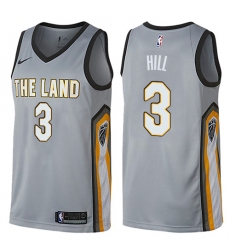 Women's Nike Cleveland Cavaliers #3 George Hill Swingman Gray NBA Jersey - City Edition